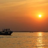 トンレサップ湖夕日